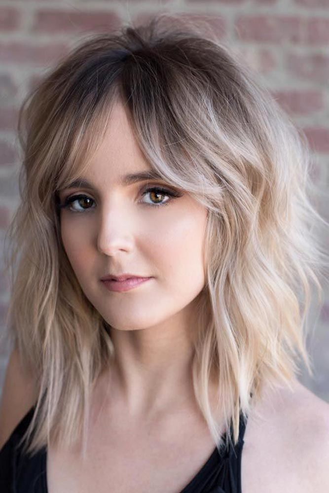 34 Cute Medium Length Hairstyles with Bangs LoveHairStyles