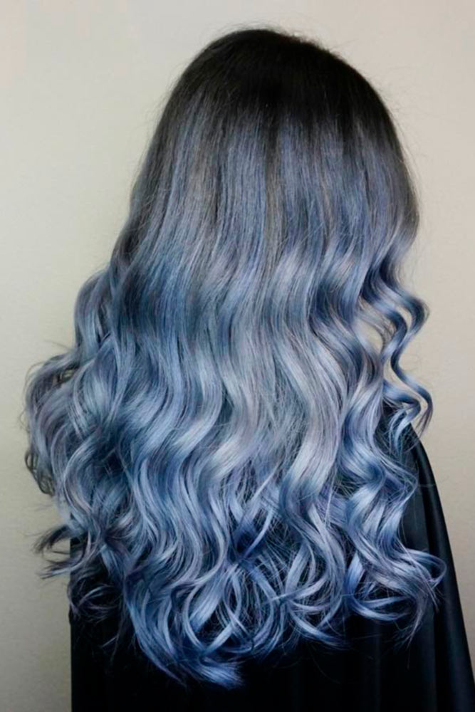 Denim Blue Ombre Hair