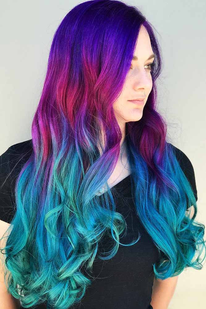 Stunning Blue Ombre Hair Nightfall Aquatic 