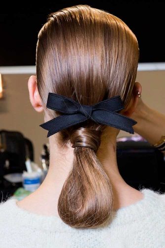 Braided Updo With Ribbons