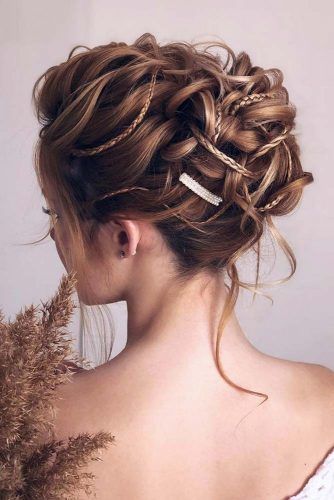 Luxury Updo With Little Braids #updo #mediumhair #hairstyles