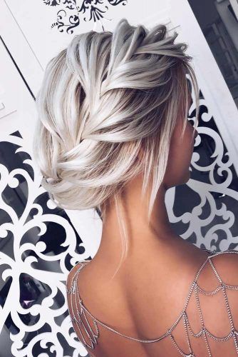 Voluminous Side Braided Updo #updo #mediumhair #hairstyles