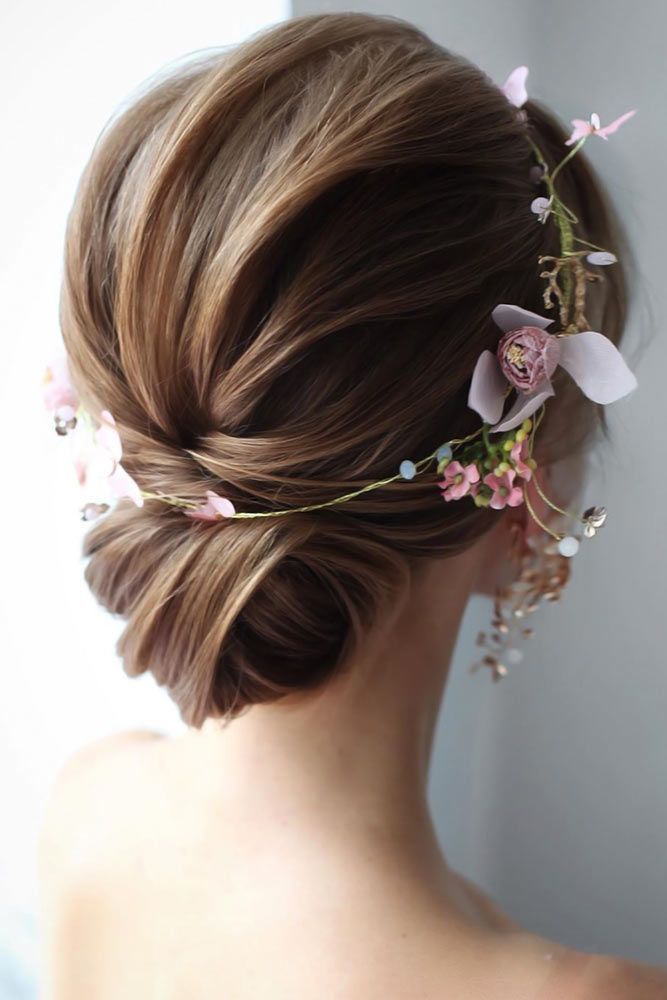 Hairstyles For Braids with Flowers #mediumhair #weddinghairstyles