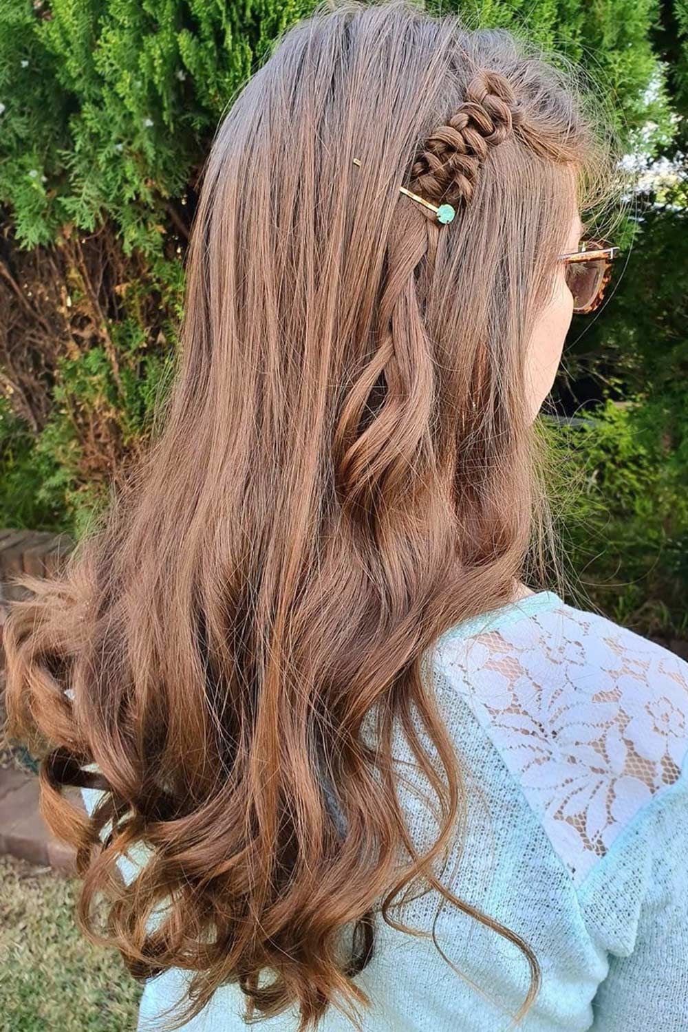 Long Brown Hair With Small Snake Braid