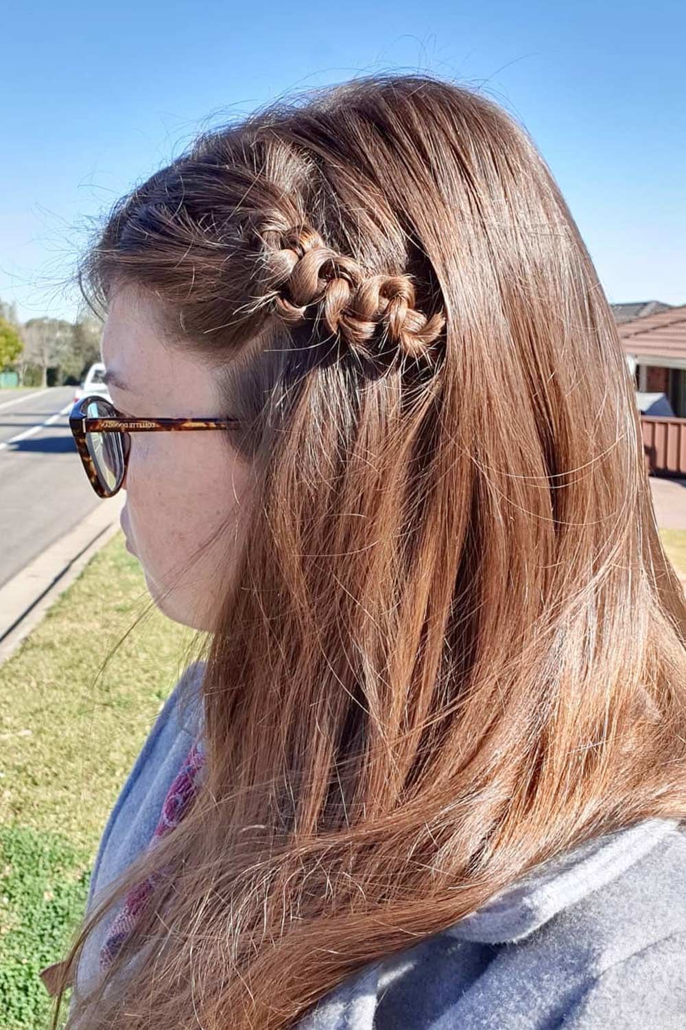 Long Hair Hairstyle With Snake Braid Accent