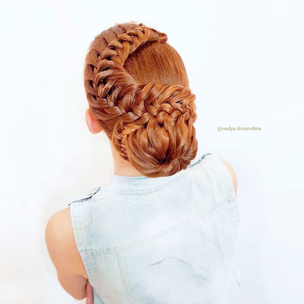 Updo Snake Braid Style