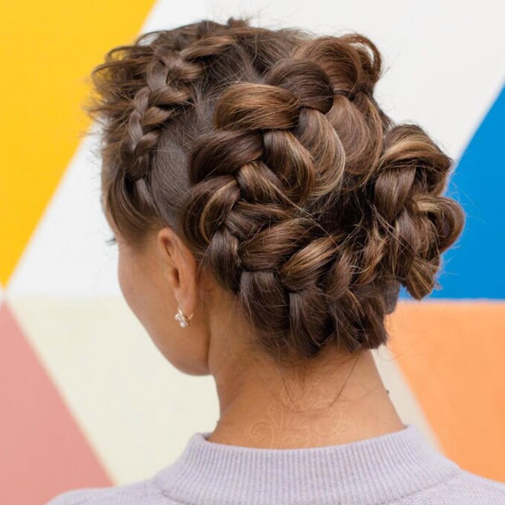 Snake Braid Updo For Long Hair