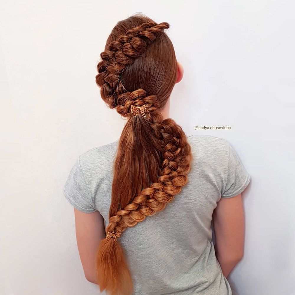 Snake Braid With Ponytail