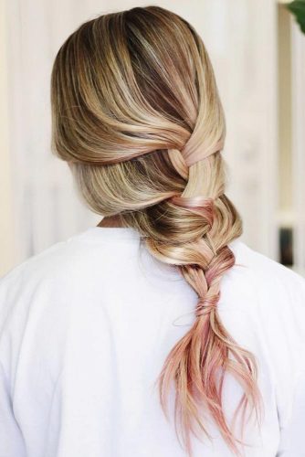 Dirty Blonde Hair With Pink Highlights #blondehair #pinkhair #highlights #braids
