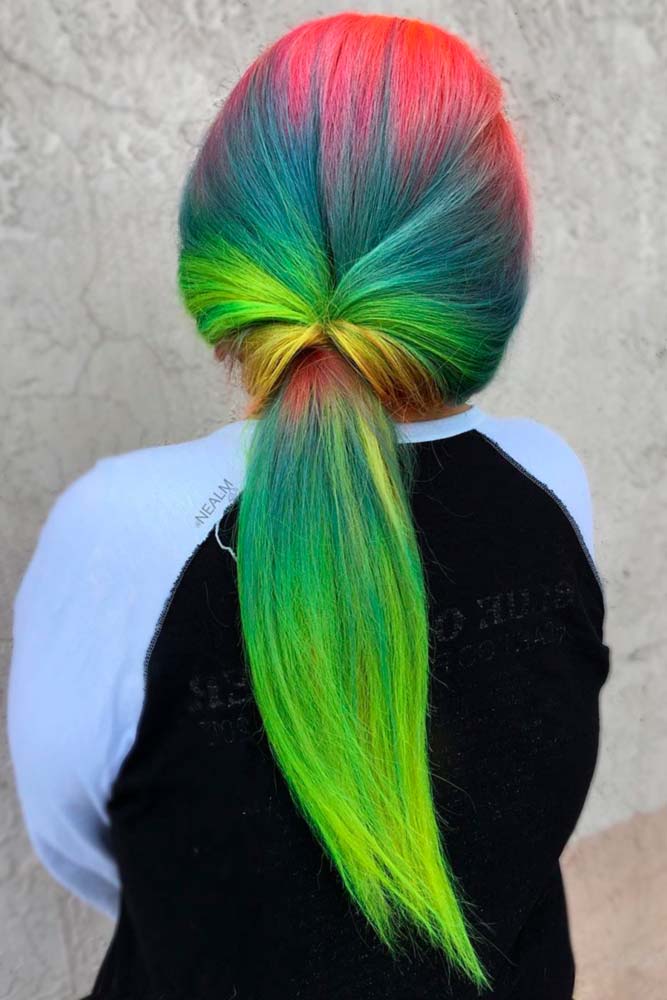 Amazing Green Ombre on Long Hair picture2