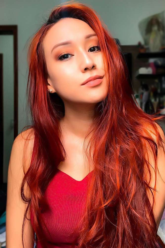 Red Crimson Hair Color