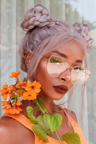 Braided Space Buns #buns #updo #braids