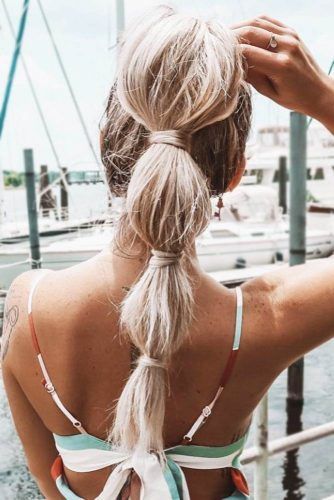 Long Bubbled Ponytail #updo #ponytails