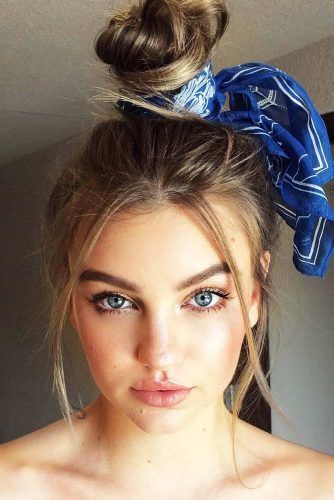 Messy Updo With A Headband #updo #knot