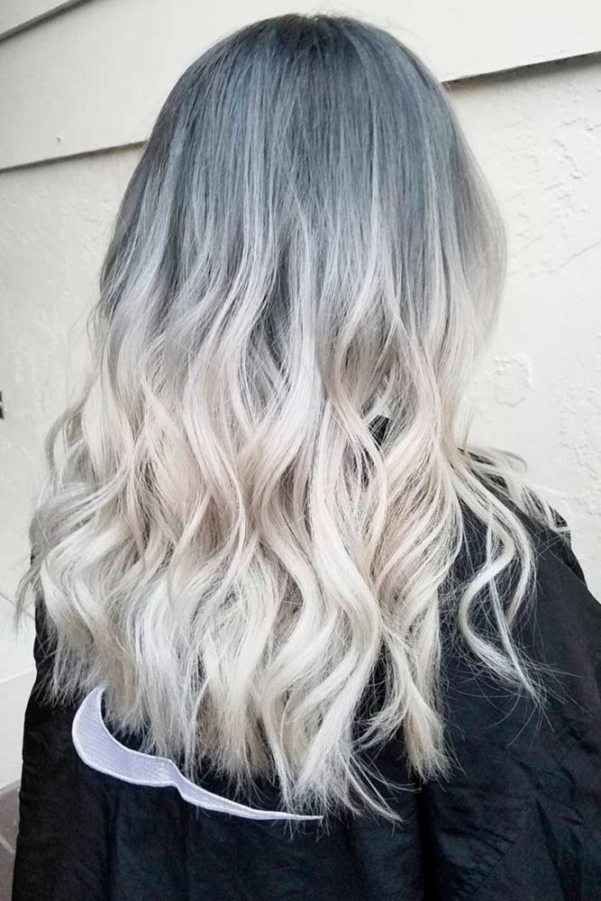 40 Glamorous Ash Blonde and Silver Ombre Hairstyles