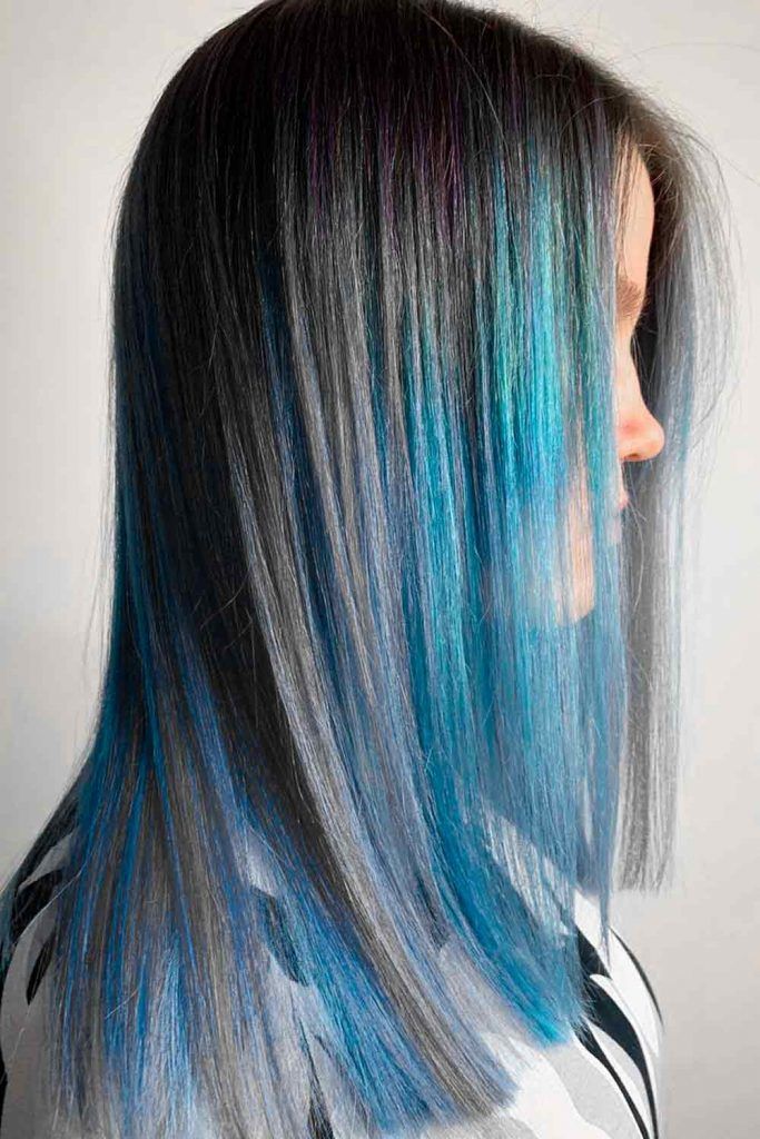Graphite To Deep Blue Ombre