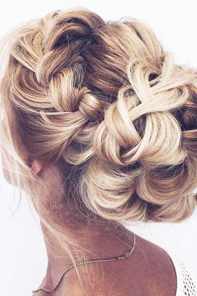 Long Side Braid Styles Full Of Glamour Bun #longhairstyles