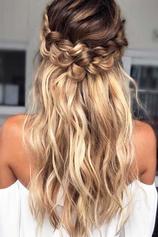 Half Up Braids For Long Hair Crown #longhairstyles