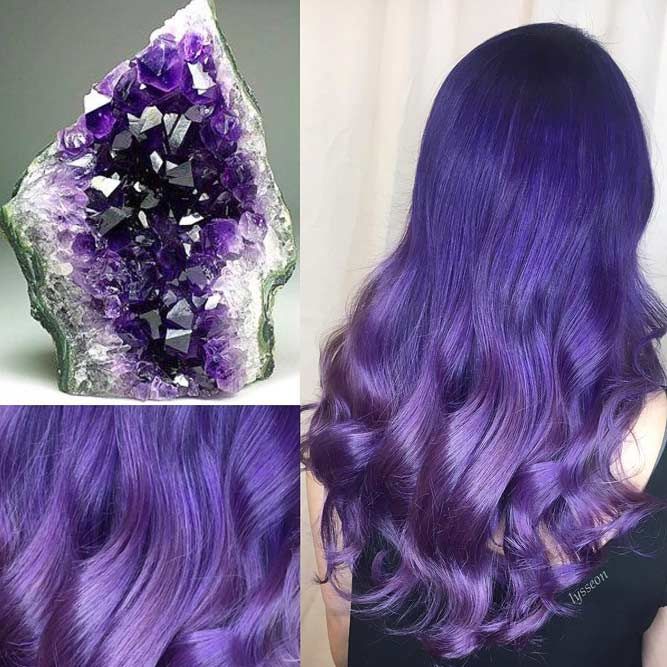 Amethyst #geodehaircolor #haircolor #crystalhair