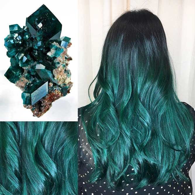 Emerald #geodehaircolor #haircolor #crystalhair