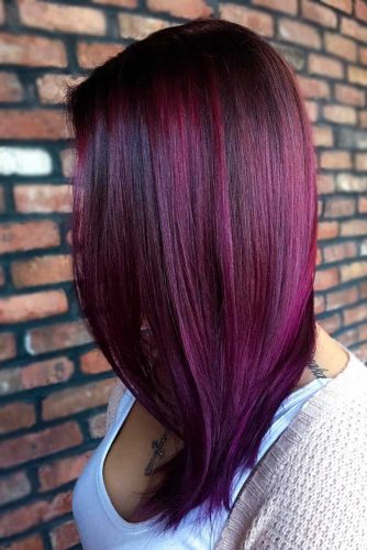 red purple wig