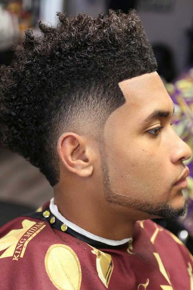 Faded Cut Sponge Curls #menhairstyles #hairstyles 