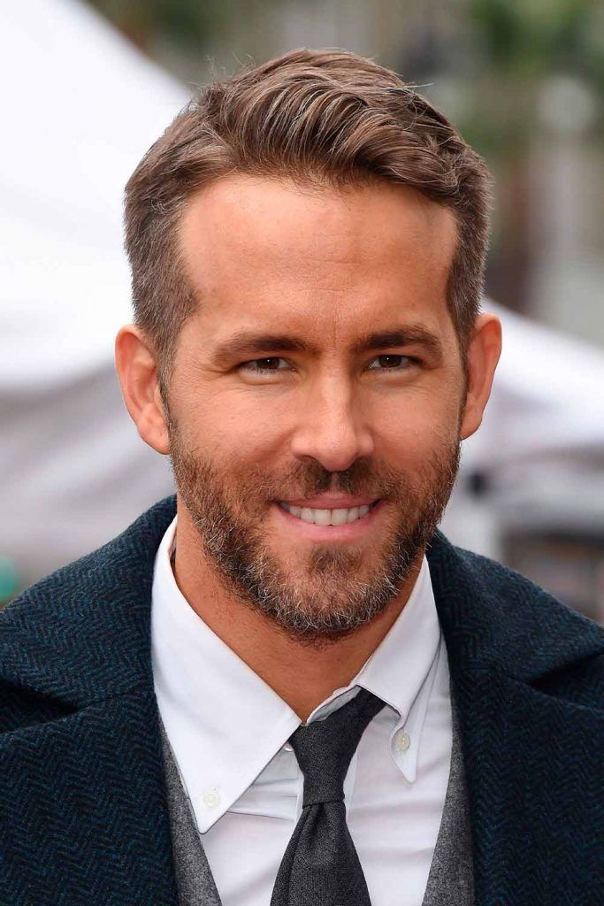 Corte médio clássico #menshairstyles #ryanreynolds