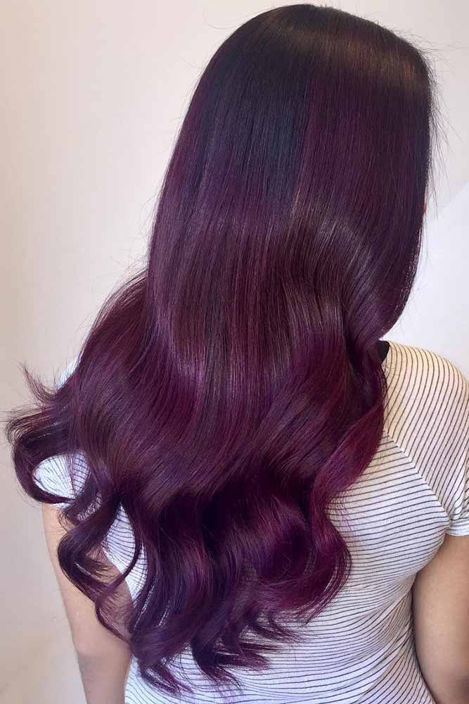 maroon purple hair color