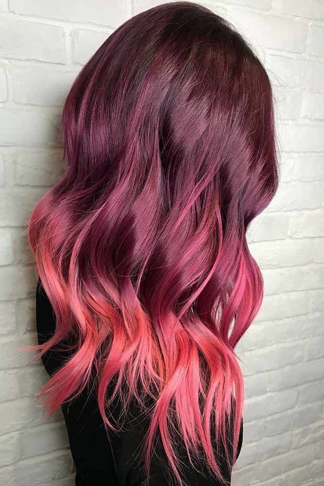 Melted Wine Ombre #burgundyhair #haircolor 