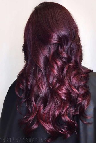 Crimson Curls with a Hint of Purple