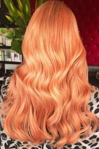 All Over Peach Shades Long #peachhair