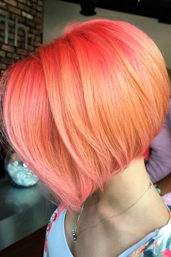 Stylish Short Peach Hair Color Ideas picture3