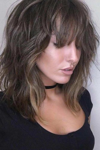 long haircut with bangs for round faces