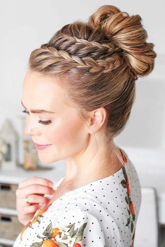 So Sweet Braided Buns Waterfall #braids #bun #updo