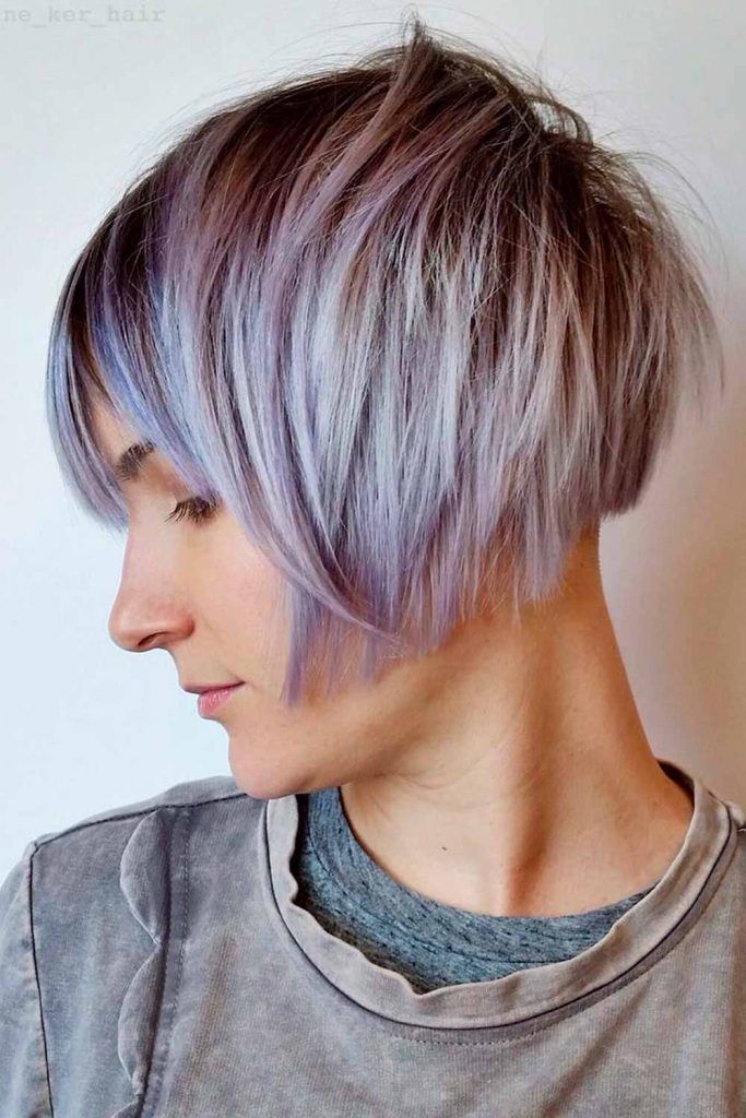 Cool And Warm Shades Of Lilac Ombre Hair