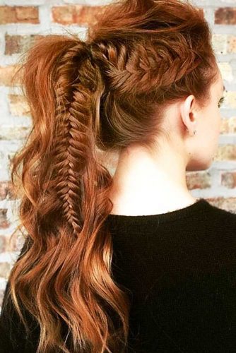 Cool Braided Ponytails Fishtail #braids #ponytail