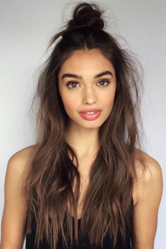 Half-Up Top Knot Messy #half-up