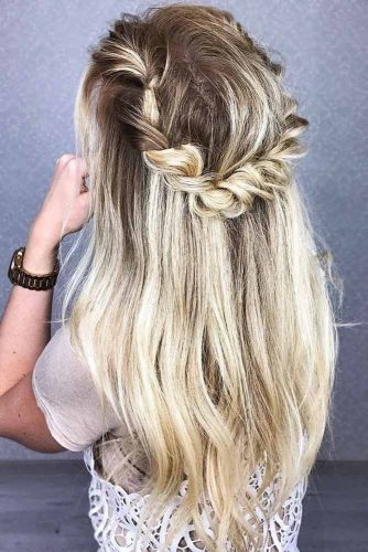 Braided Half-Up Crown Twist #half-up #braids