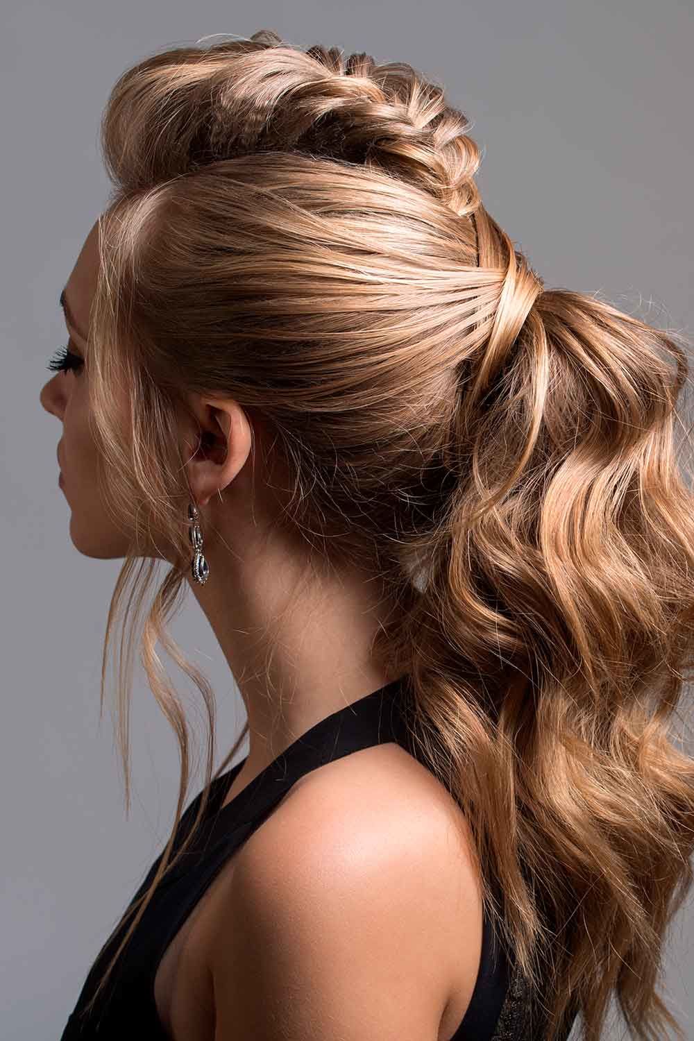 Chic Fauxhawk Ponytail #ponytail #longhairstyles