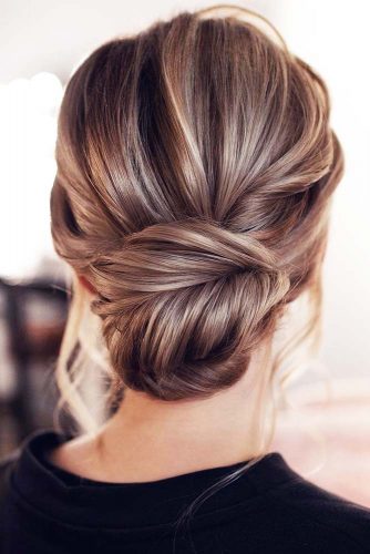Messy Wrapped Bun Updos #updo #bun