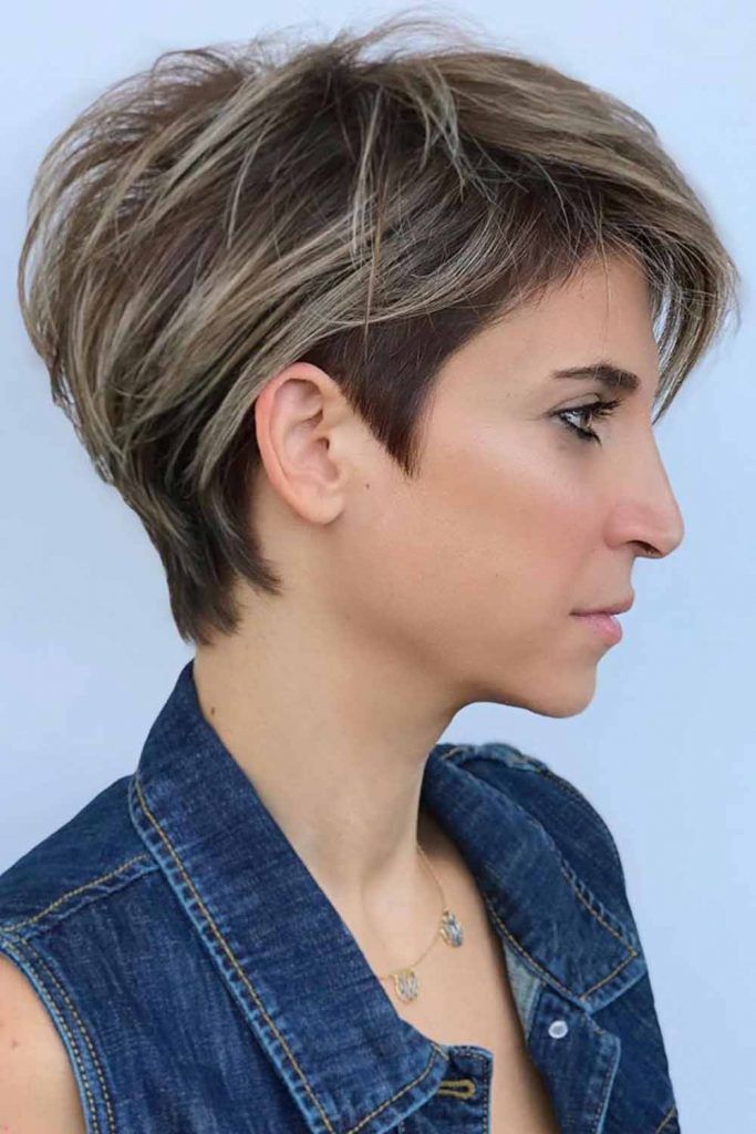 Long Layered Pixie Cut #layeredhair #hairhighlights