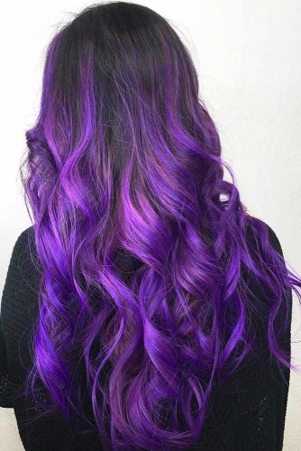 35 Unique Purple And Black Hair Combinations