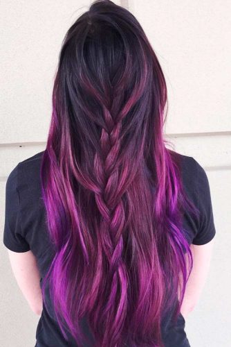 35 Unique Purple And Black Hair Combinations