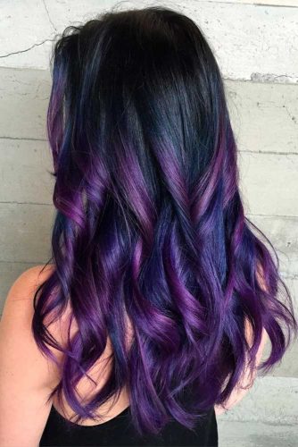 35 Unique Purple And Black Hair Combinations