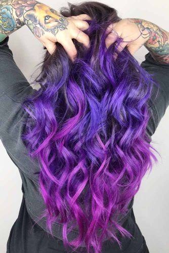 35 Unique Purple And Black Hair Combinations