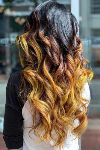 Yellow And Red Ombre Black #ombre