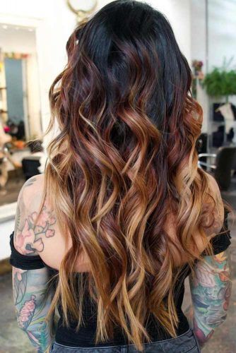 Trendy Brown Ombre Variations Red #ombre