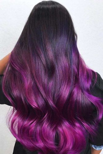 Some Ideas For Dark Hair Purple #ombre