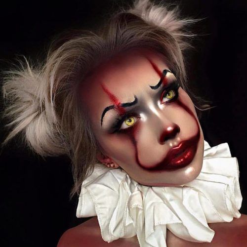Space Buns For Sexy Pennywise #halloweenhairstyles #halloween #hairstyles