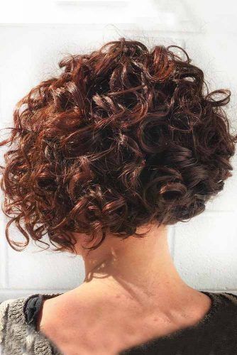 Chocolate Short Bob With Voluminous Curls #shorthair #pixie #curlyhair